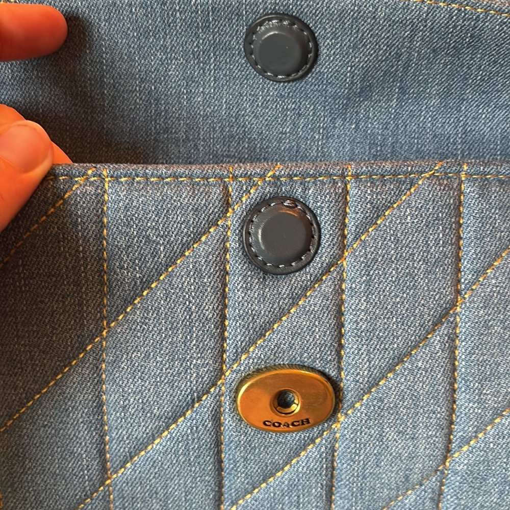 Quilted Denim Coach Tabby 26 - Picture 9 of 13